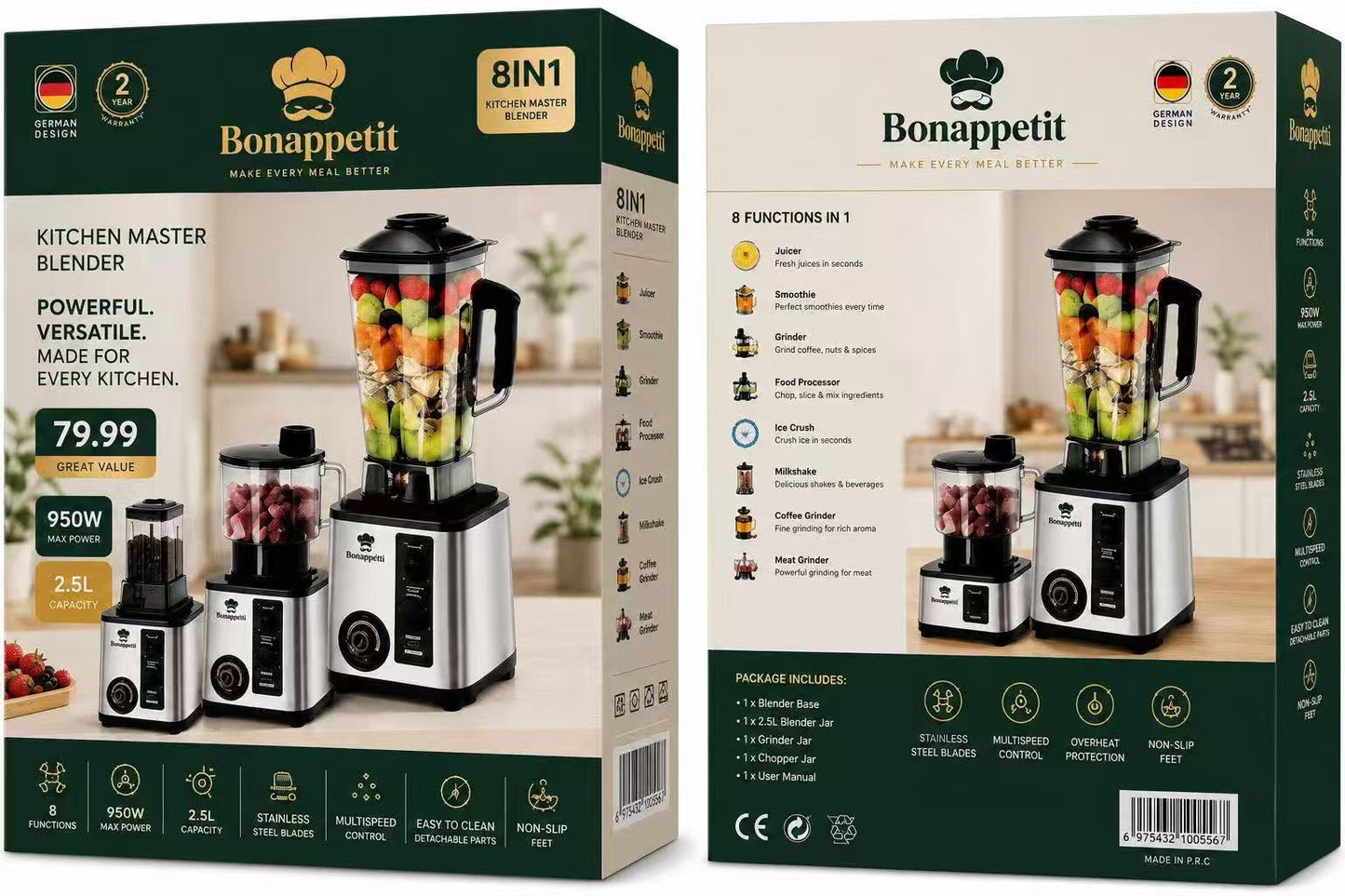 8 in 1 Kitchen Master Blender