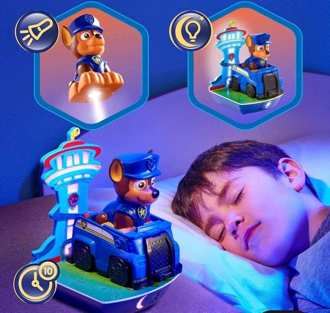 PAW PATROL GOGLOW DREAM 3-IN-1 
NIGHTLIGHT SLEEP TRAINER WITH CHASE 
TORCH & SLEEP TIMER