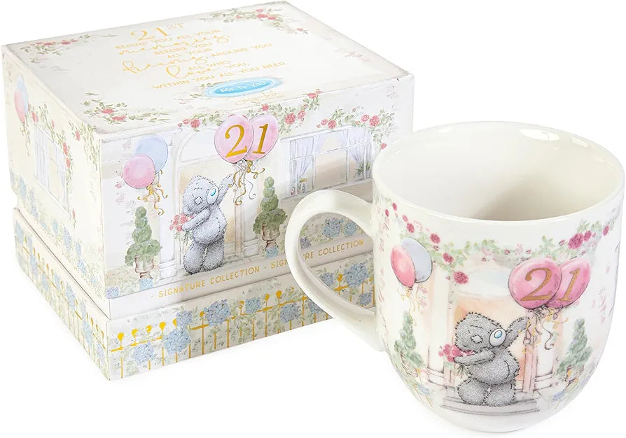 Me To You Tatty Teddy Luxury New Bone China Mug in Foil-Inlaid Box 21st Birthday Gift - Signature Collection