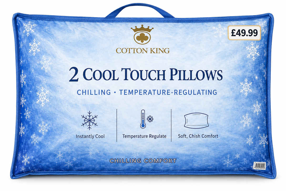 2 Pack Memory Foam Pillows in 5 different designs