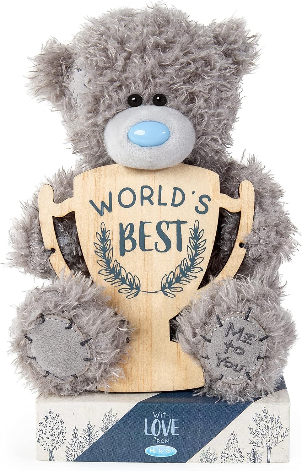 Me To You Father's Day plush bear with personalised trophy (Dad, Grandad, Grandpa, Papa, Daddy, Dada, Stepdad, Grandaddy)