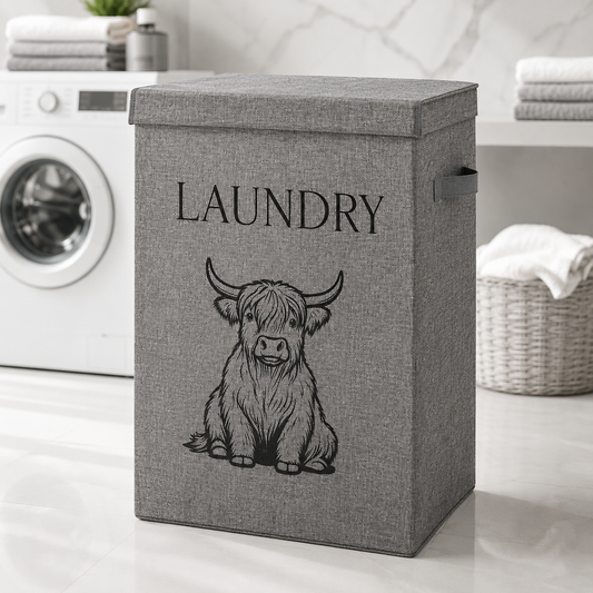 Highland Cow Laundry Basket