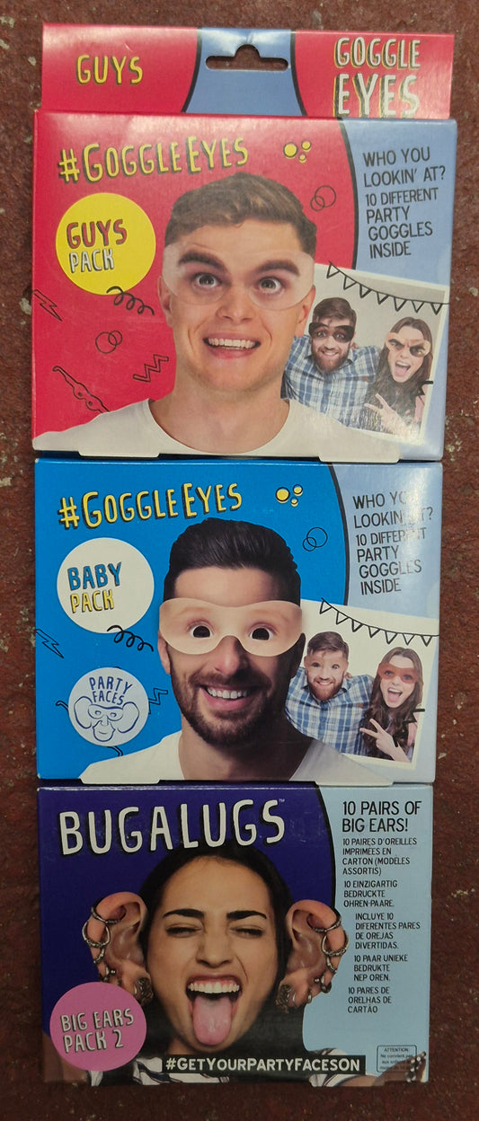 3 Pack Party Accessories, Children's Fun Play, Stocking Fillers - 3 random packs provided