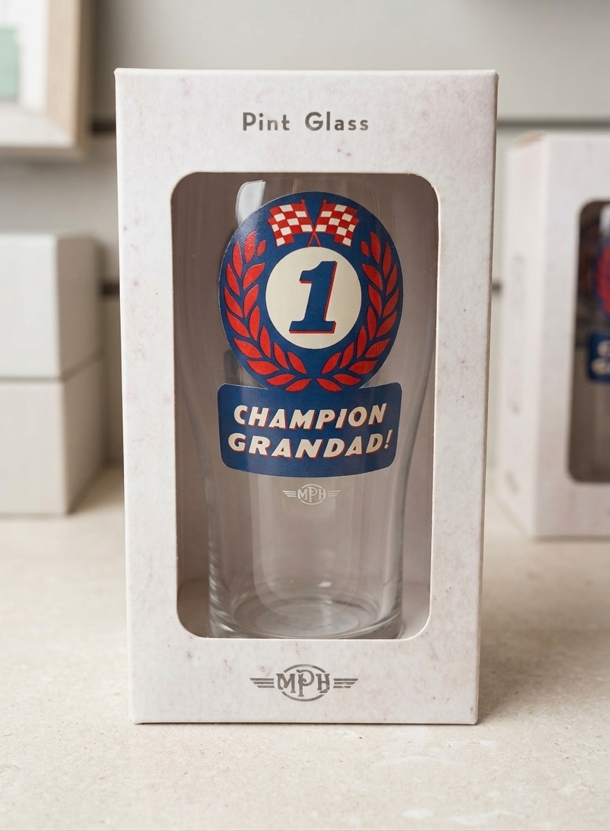 Champion Grandad! Pint Glass In Box