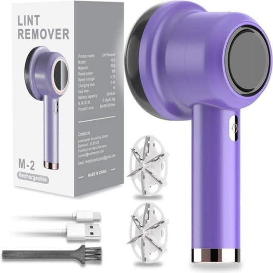 Lint Remover, Fabric Shaver Electric Bobble Remover for Clothes, USB Charging Fluff Remover Sweater Shaver with 2 Replacement Heads for Clothes Fabric