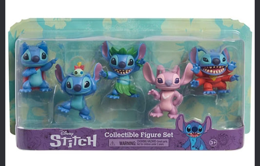 Disney’s Lilo & Stitch Collectible Stitch 5 Figure Set