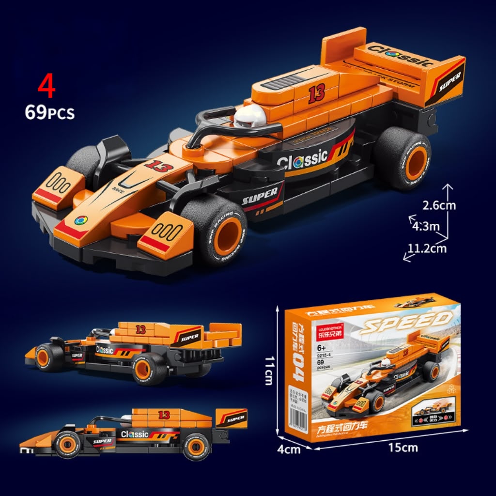 F1 Speed Mini Race Car Building Bricks Model