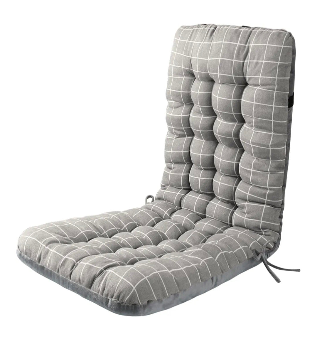 EDIMENS High Back Chair Seat Support Cushion,Recliner Cushions Outdoor Garden Patio Seat Cushion with Backrest Low Back Pain Relief Thick Large Lightweight Patio Seat Pads for Home