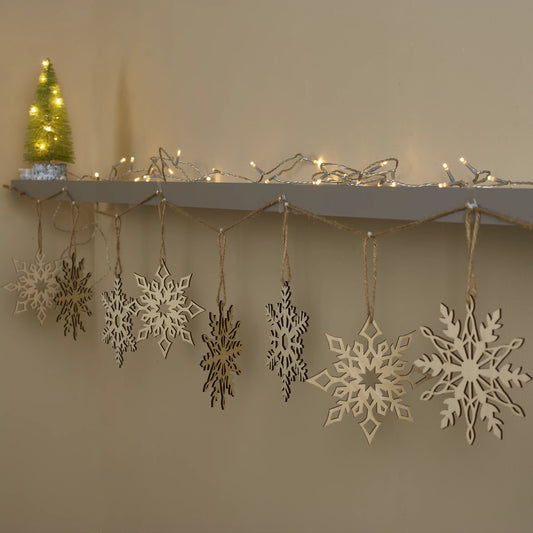 Snowflake Natural Christmas garland