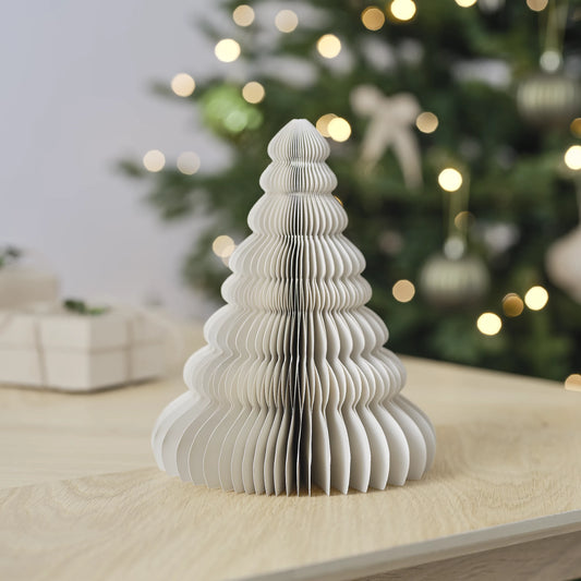 Paper Table Top Tree Decoration White or Red