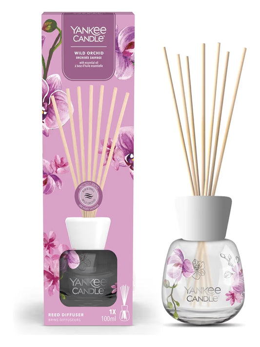 Yankee Candle Signature Scented Reed Diffuser | Wild Orchid Aroma Diffuser | up to 10 Weeks of Fragrance | 100 ml