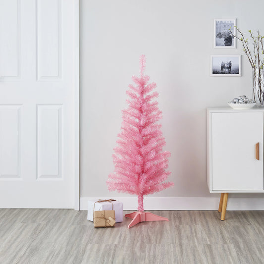 4ft Orelle Pink Wrapped Full Artificial Christmas tree