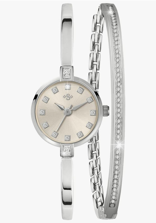 Spirit Ladies Silver Watch and Bangle