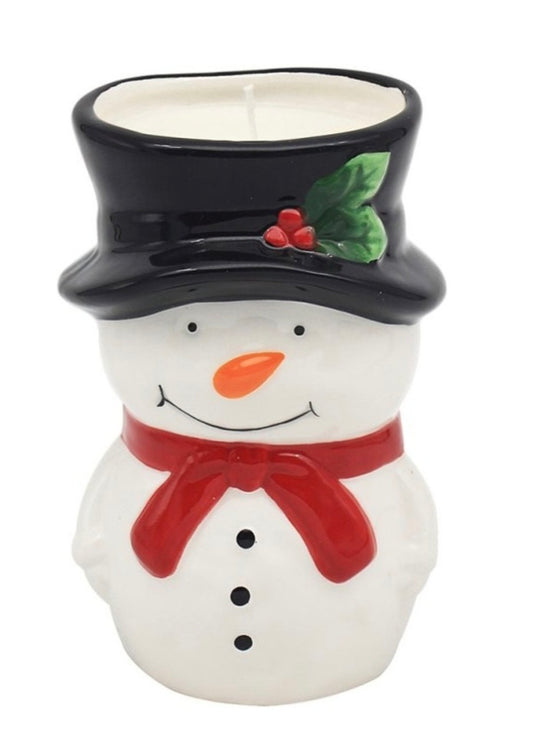 Scented Snowman Candle Ceramic