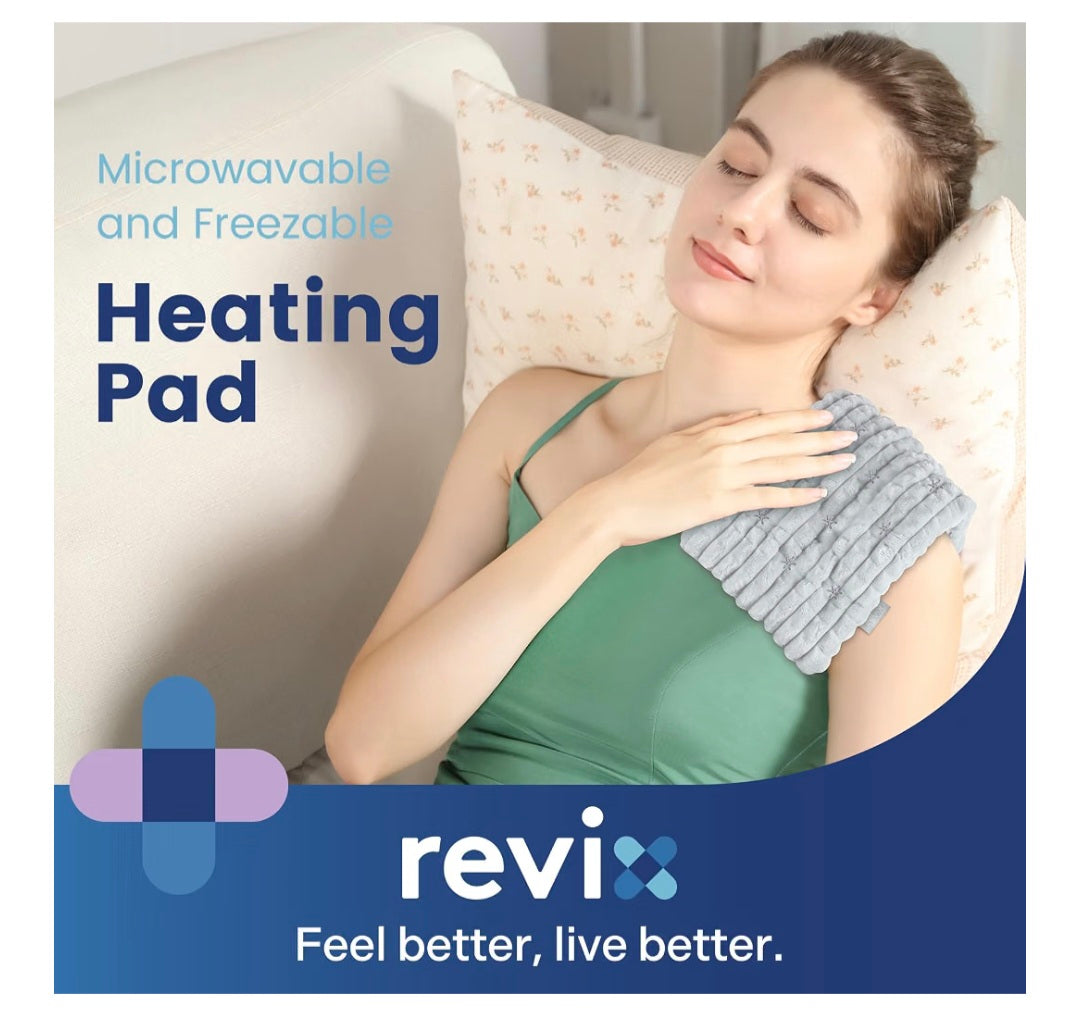 REVIX Microwavable Heating Pad, 6 x 12 Moist Heat Pad, Warm Compress