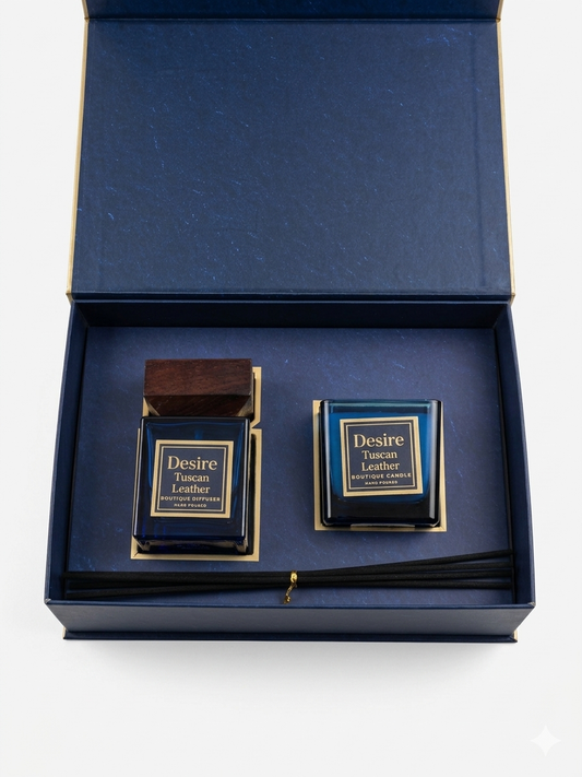 Desire Tuscan Leather Home Fragrance Set