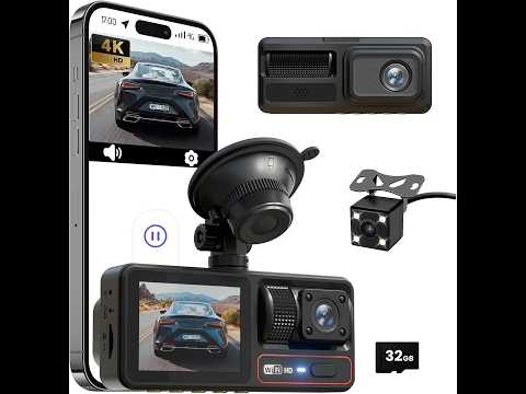 Three-Recording Dashcam 1080p Full HD