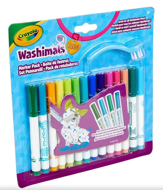 CRAYOLA Washimals Felt-Tip Pens Refill Pack of 14 White
