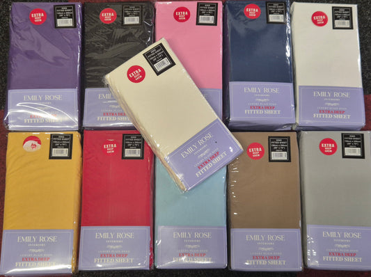 Deep Fitted 40cm Sheet Single, Double, King or Superking