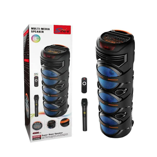 XL Multimedia Portable Bluetooth Super Speaker with Microphone & Remote Control 4500mah