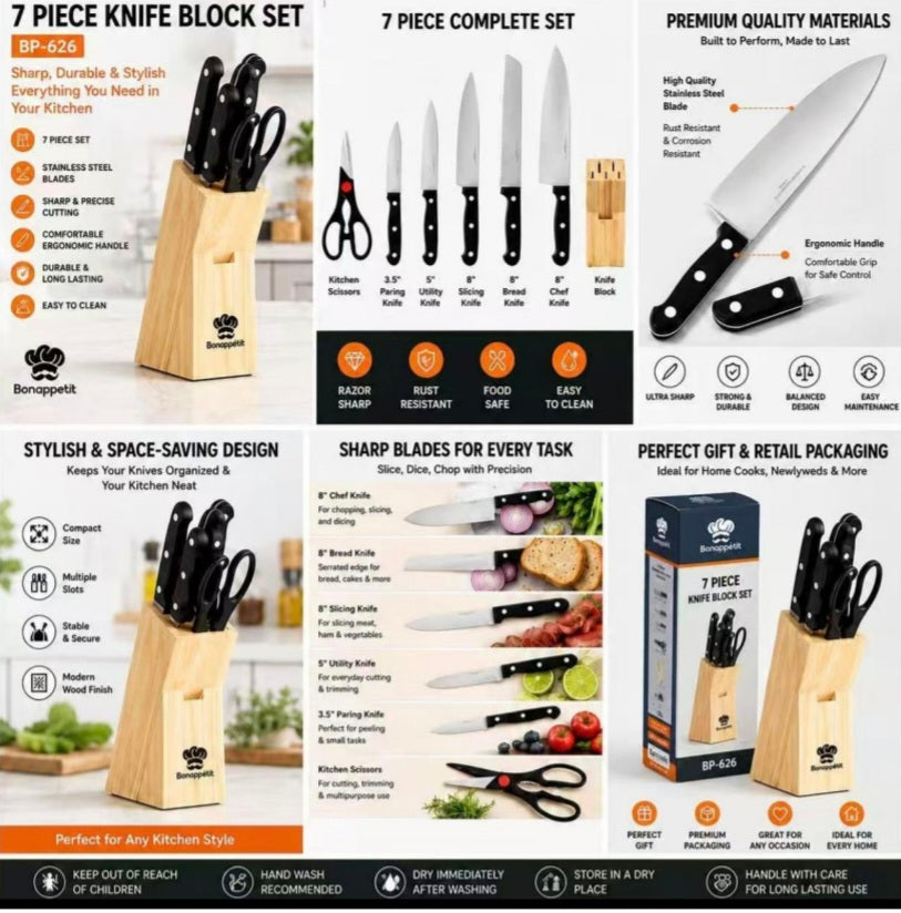 7 Piece Knife Block Set