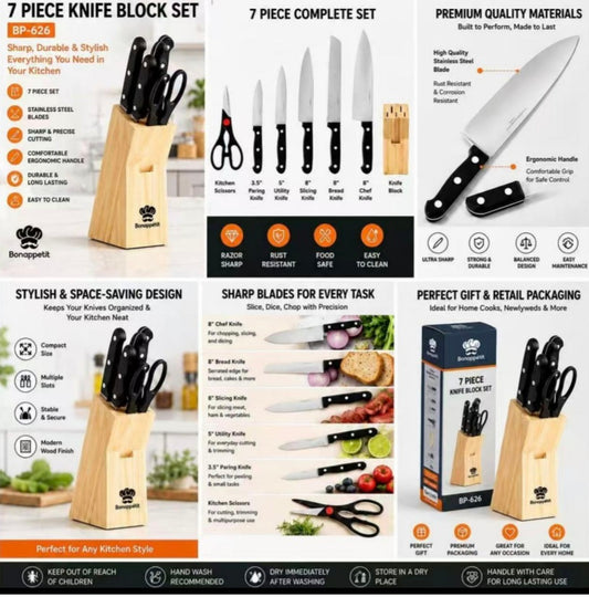 7 Piece Knife Block Set