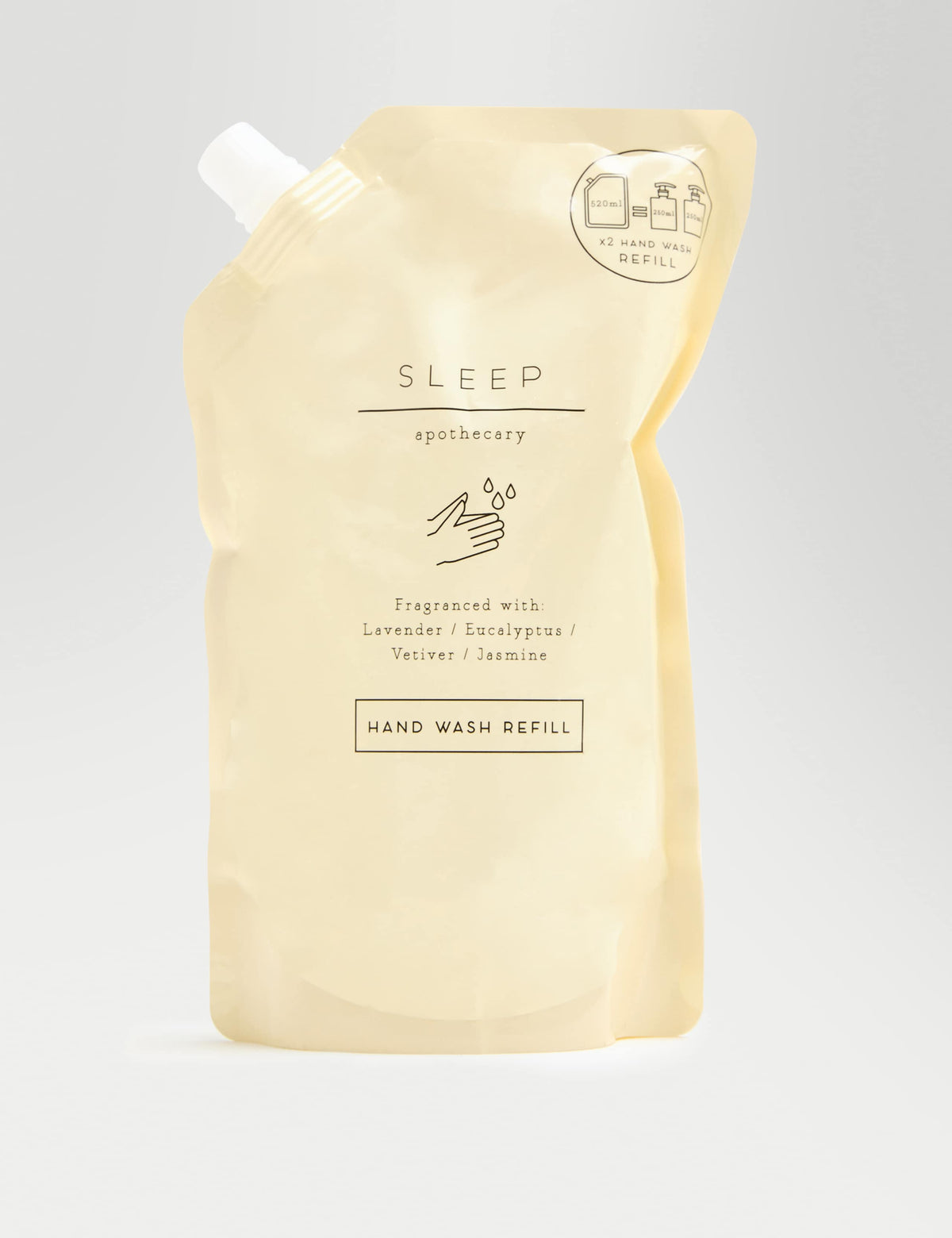 M&S Sleep Hand Wash Refill - Scented With - Lavender, Eucalyptus, Vetiver, Jasmine - 520ml