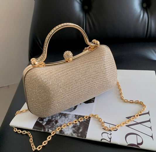 Women's Clutch Bags Hard Shell Clutches Elegant Sparkly Evening Bag Vintage Handbag Chain Shoulder Crossbody Bag for Ladies