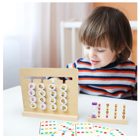 Wooden Board Games Kids Colour Sorting Toys as Educational Learning Resources and Montessori Brain Teaser Puzzle Board, Ideal Boys & Girls Birthday Presents for Ages 3+