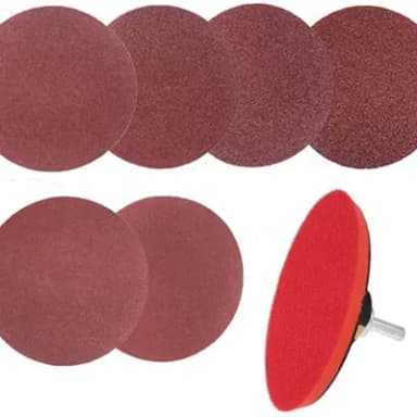 KAHEIGN 62Pcs 5" Sanding Discs Pad Kit, 60Pcs Grits Hook and Loop Sandpaper with Sanding Pad and Shaft for Drill Grinder Rotary Tools (125mm)