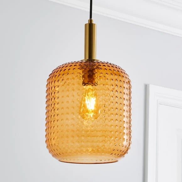 Amber Retro Pendant Light