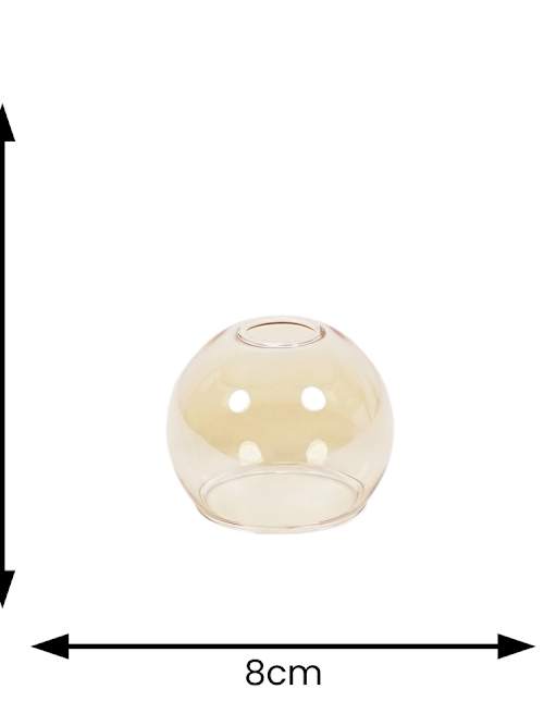 3 Pack Small Amber Glass Shades