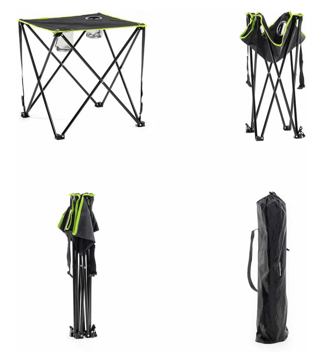 InnovaGoods Folding Textile Camping Table with Carry Bag/Cover