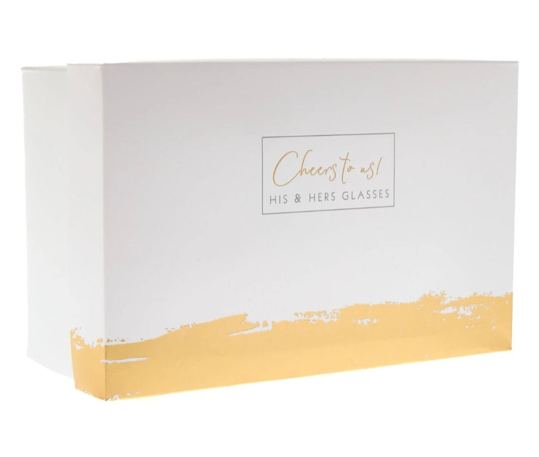 His & Hers Glasses with Gift Box