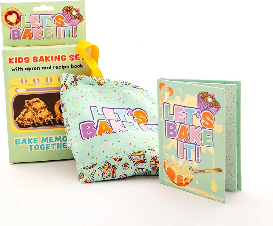 Let's Bake It Kids Baking Set With Apron & Recipe Book