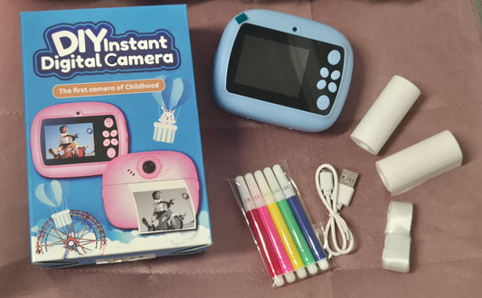 DIY Instant Digital Camera with Accessories in Blue