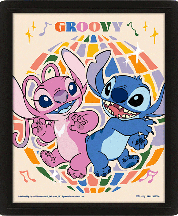 Lilo & Stitch Groovy 3D Framed Picture