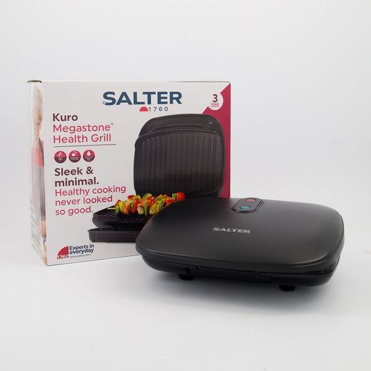Salter Black Kuro Megastone Health Grill 10x27cm