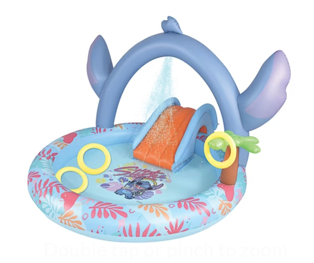 Disney Stitch Play Centre Inflatable Paddling Pool
Garden With Slide & Hoops 200 x 174 x 127cm approx.