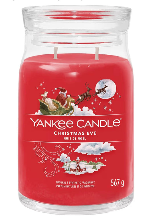 Yankee Candle Signature Scented Candle | Christmas Eve Large Jar Candle with Double Wicks | Soy Wax Blend Long Burning Candle