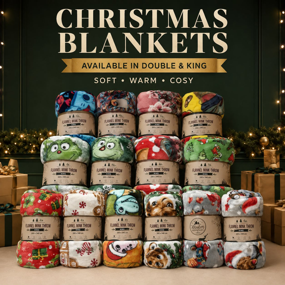 Super Soft Christmas Throws 12 Designs