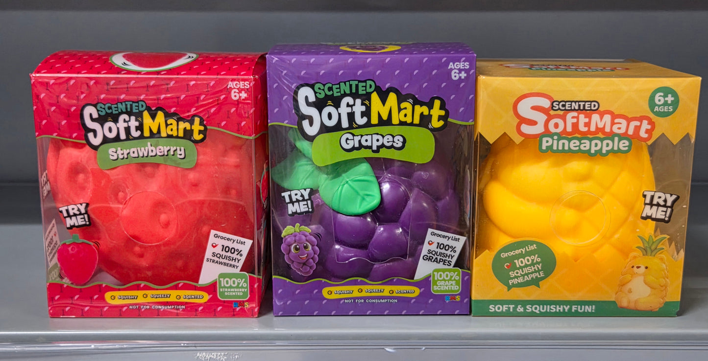 Soft Mart Jumbo Fruit Squishy 3 Designs