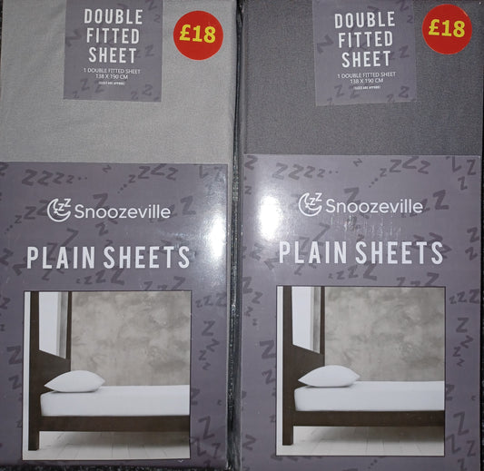 Snoozeville Double Fitted Bed Sheet