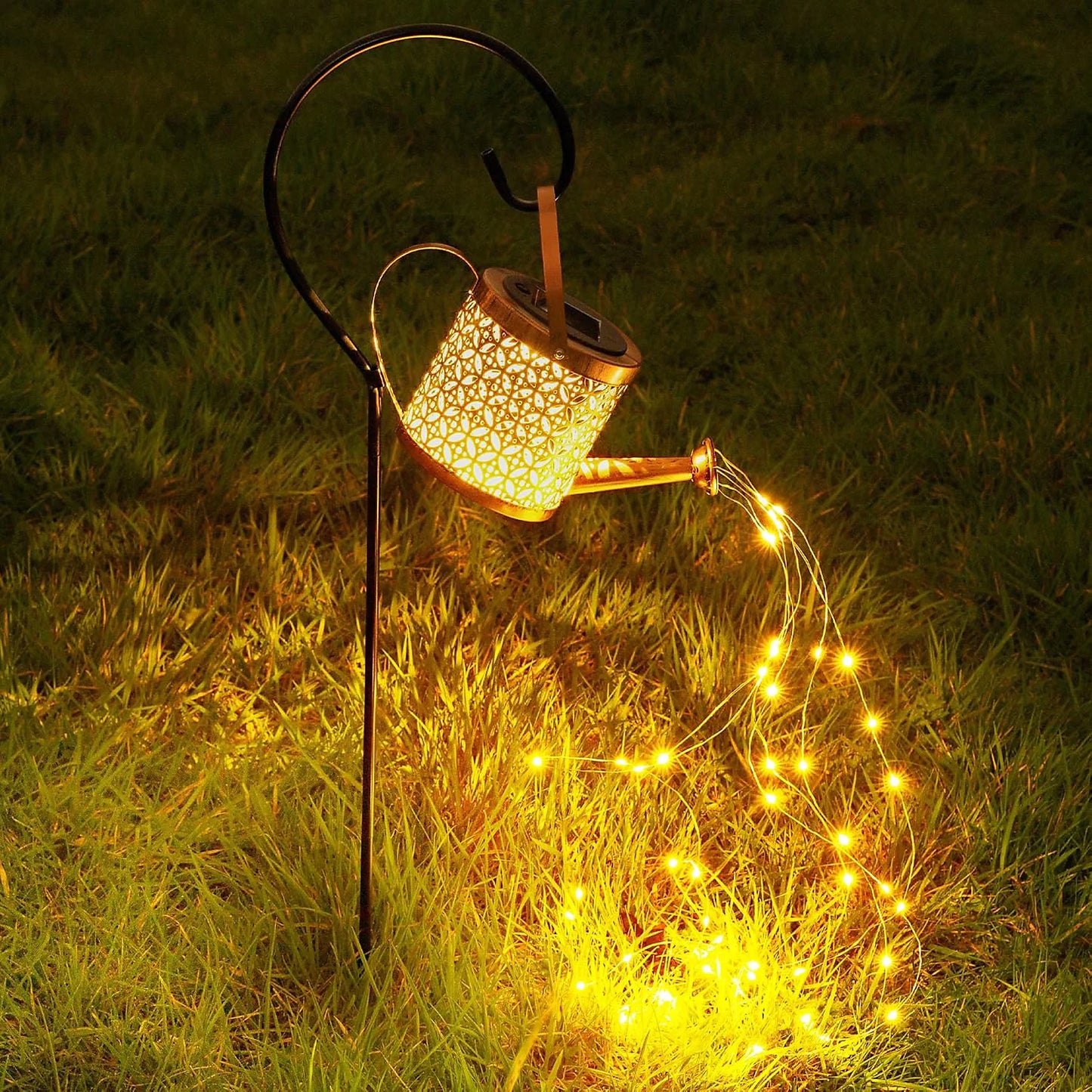 Solar Watering Can Garden Lights 48 LED Waterproof Outdoor Decorative Fairy Lights IP65