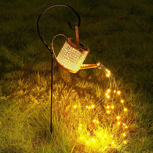 Solar Watering Can Garden Lights 48 LED Waterproof Outdoor Decorative Fairy Lights IP65