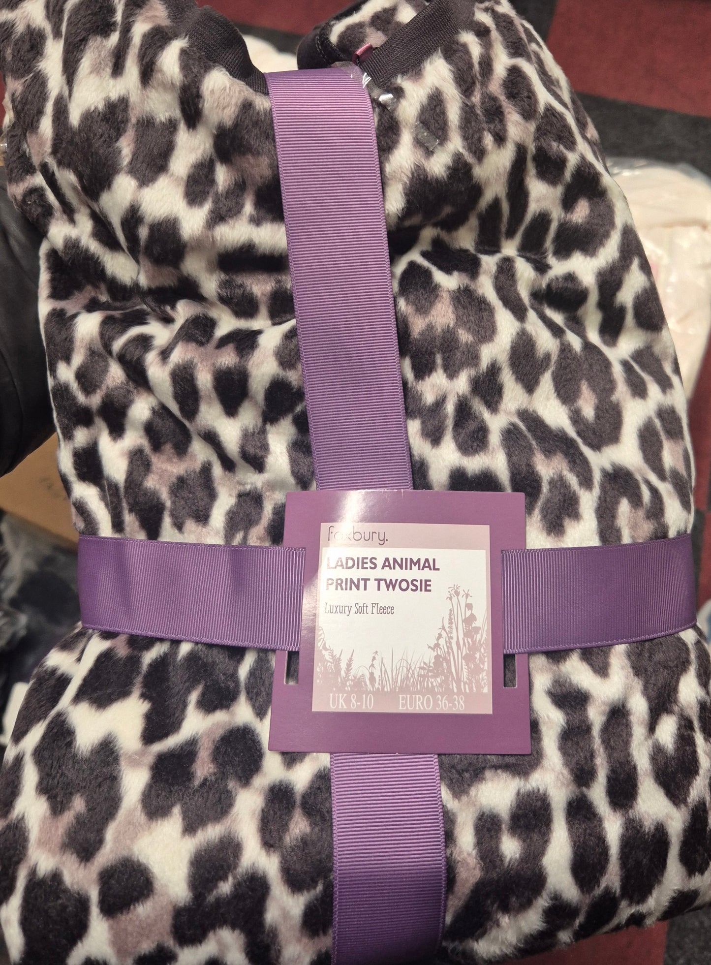 Ladies Animal Print Twosie Pyjamas Luxury Soft