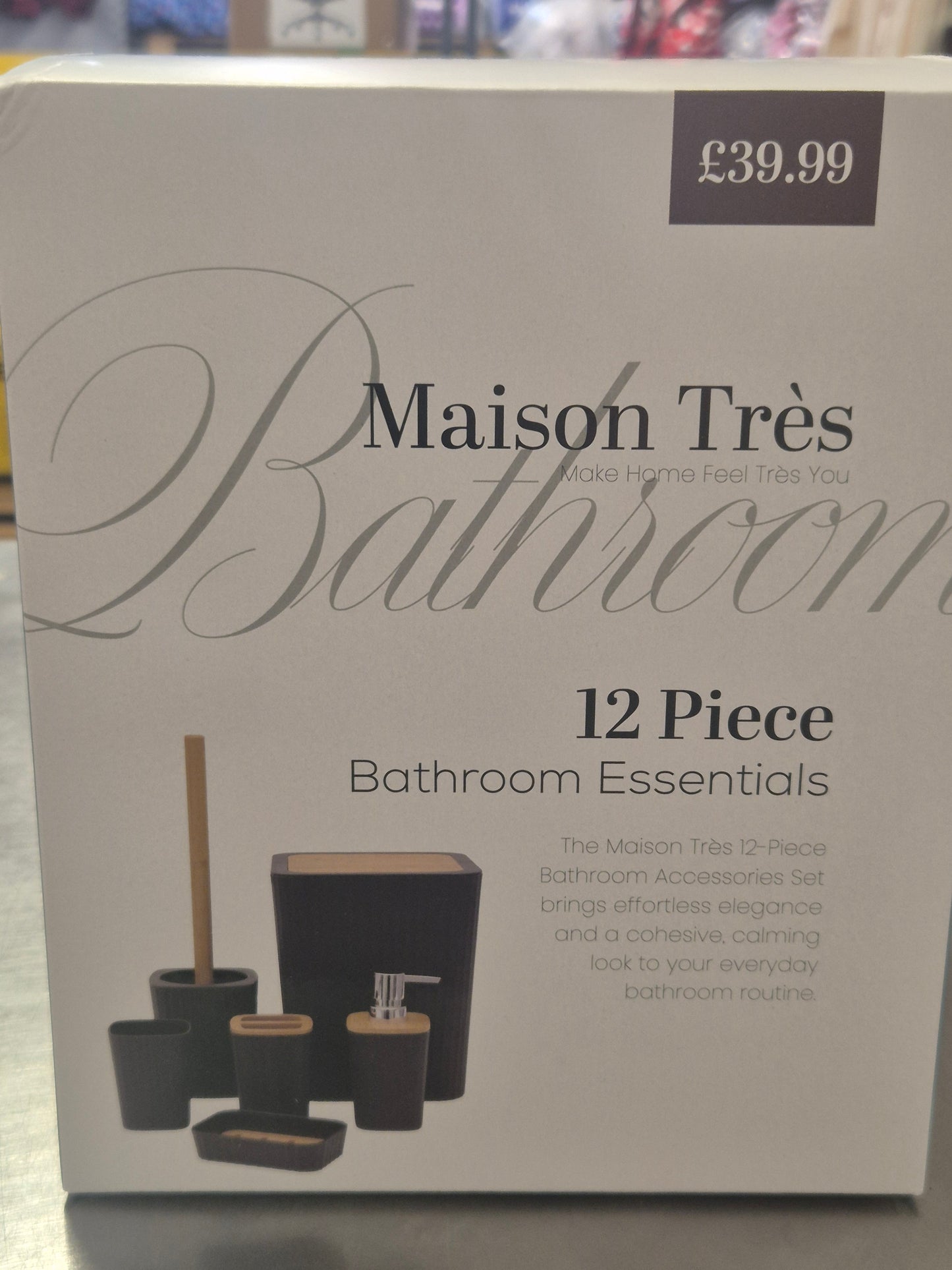 12 Pieces Bathroom Accessories Set in 3 various colours