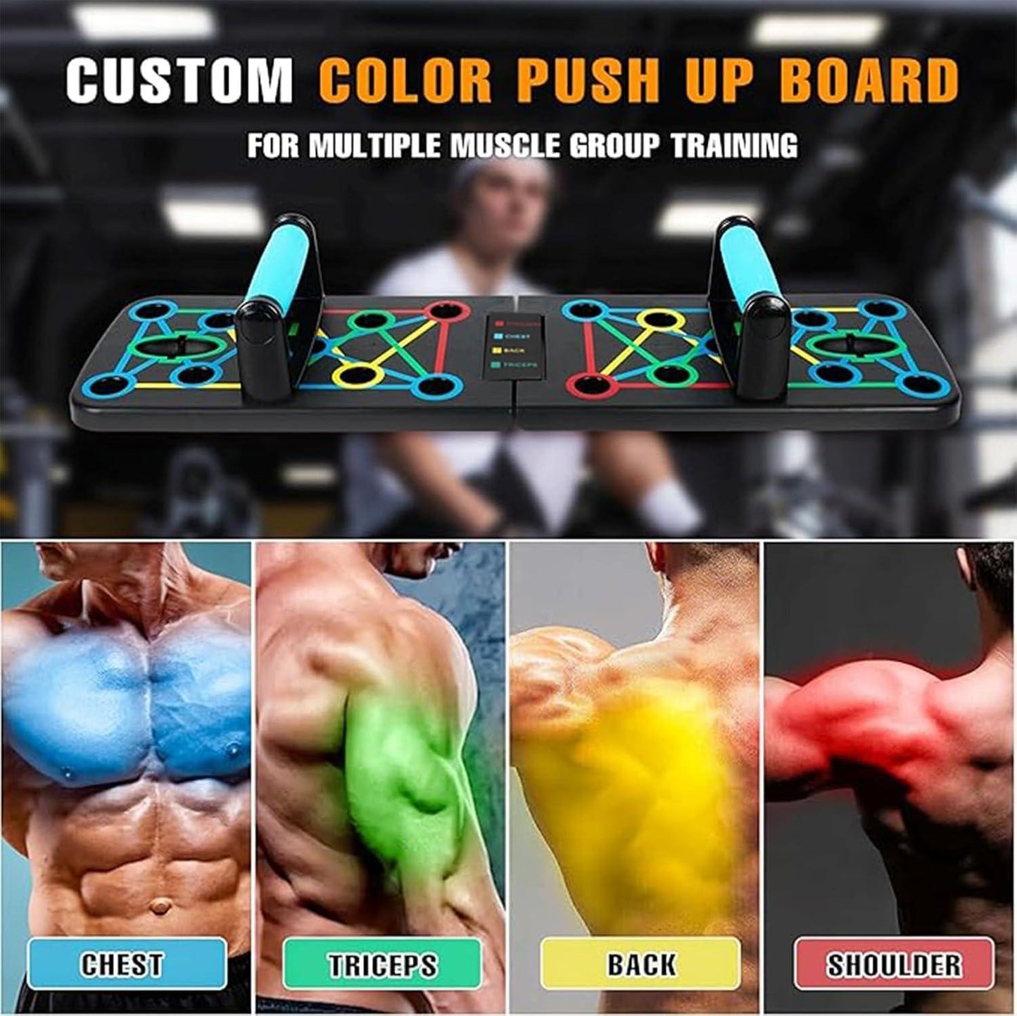 Push Up Board, 17 in1 Multi-function Home Workout Equipment Foldable Portable Press Up Tools Exercise Board Effectively Exercise the Muscle