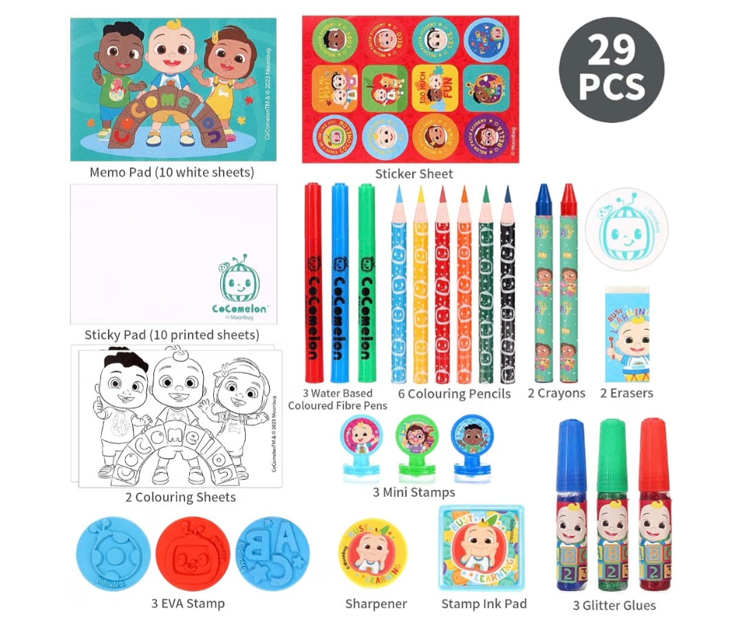 Cocomelon Advent Calendar filled with arts & crafts accessories