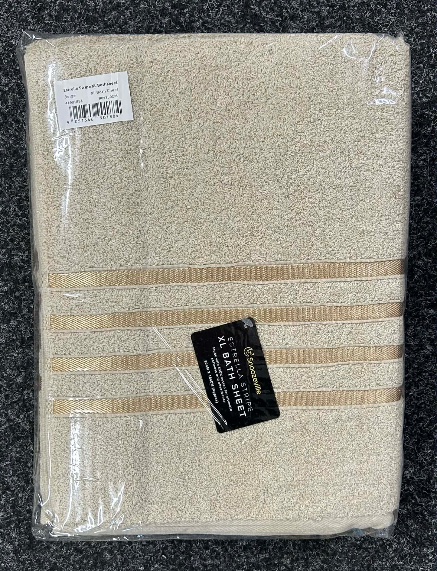 Striped Bath Sheet Towels 3 Pack 90x150cm Various Colours